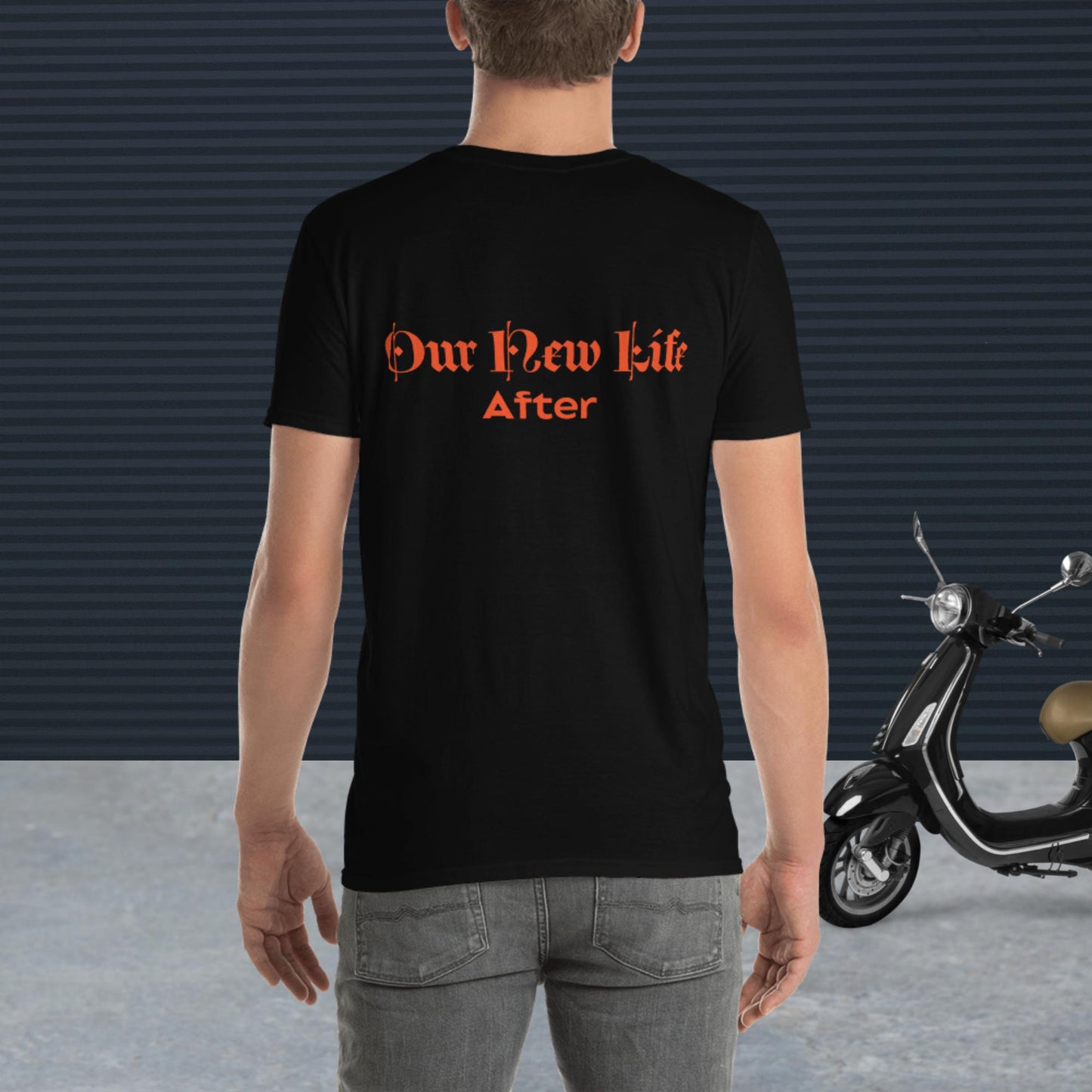 Short-Sleeve Unisex Our New Life After T-Shirt Orange Print